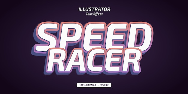 Night racer text effect