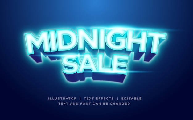 Night sale , happy shop text effect