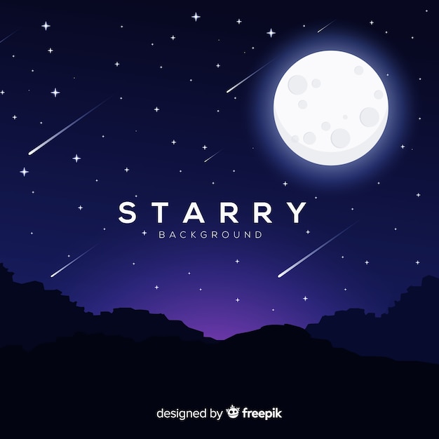 Vector night sky background