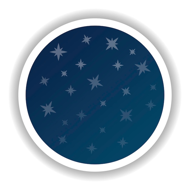 Night sky icon with stars. Space Gradient. Vector illustration