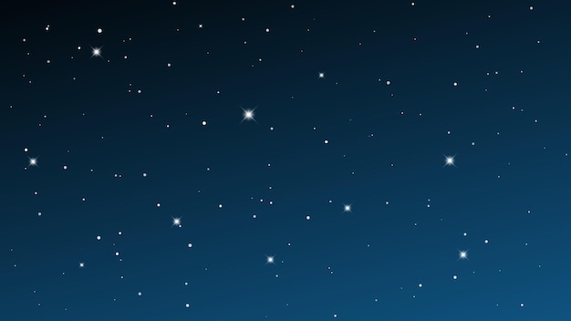 Cielo notturno con molte stelle. fondo astratto della natura con polvere di stelle nell'universo profondo. illustrazione vettoriale.