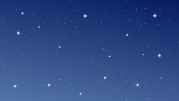 Vector night sky with many stars. abstract nature background with stardust in deep universe. vector illustration.