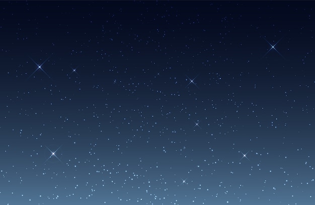 night sky with shining stars