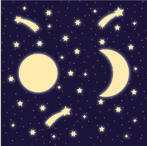 Vector night sky