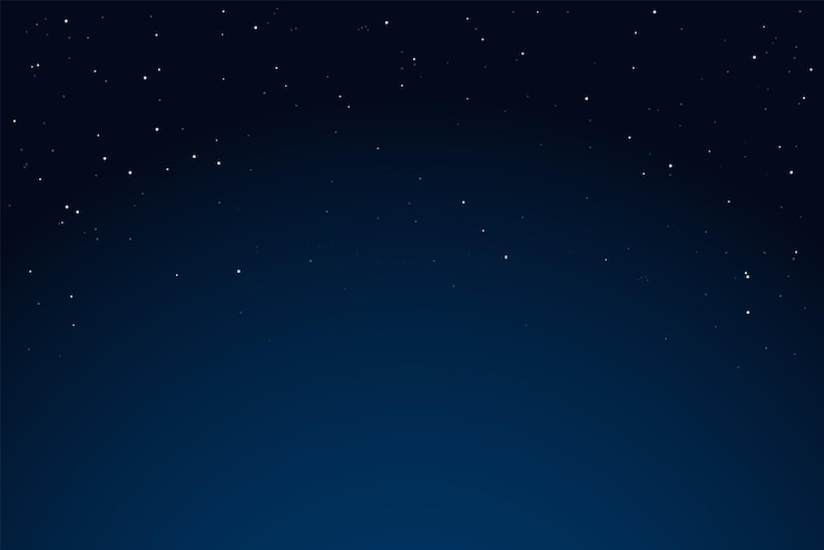 Vector 밤의 별빛 하늘 어두운 파란색 우주 배경과 별