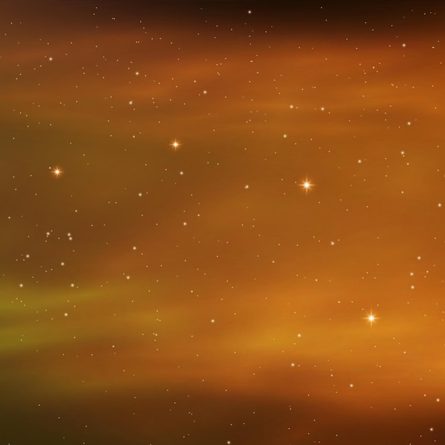 Cielo stellato notturno starlight su sfondo rosso arancione stelle spaziali con nebulosa galaxy cosmo vector