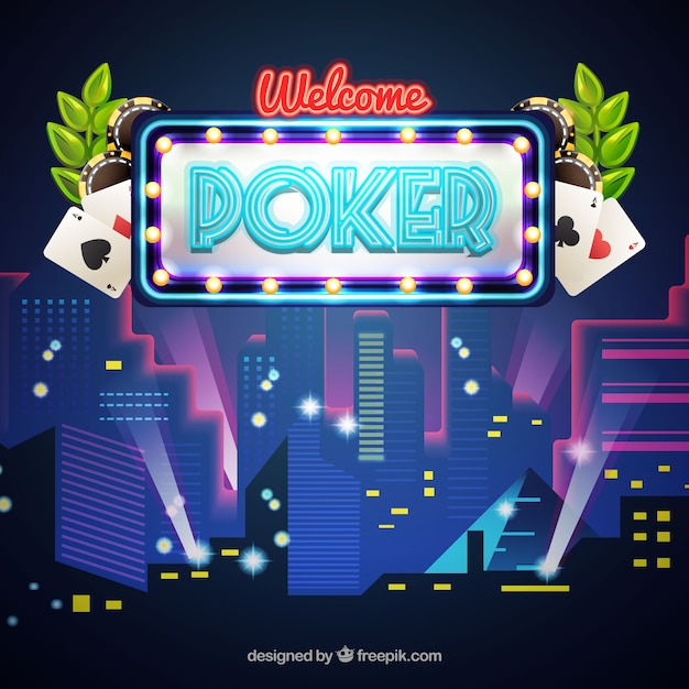 Nightclub background with poker