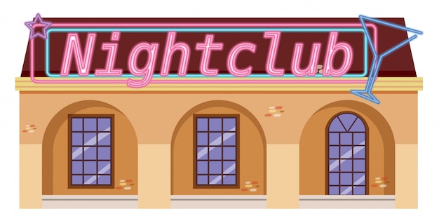 A nightclub on white background