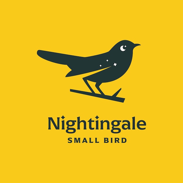 Nightingale Bird Logo Design