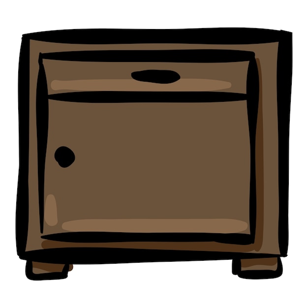 Nightstand hand drawn doodle icon