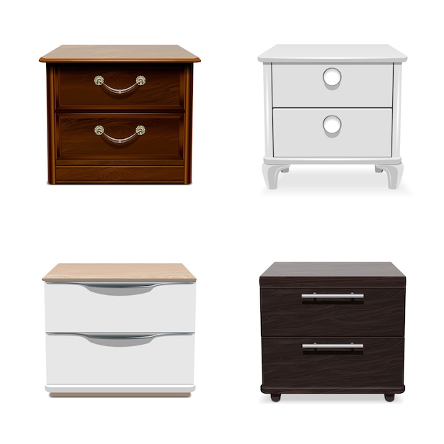 Nightstand icon set