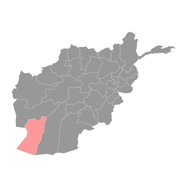 Nimruz province map administrative division of afghanistan