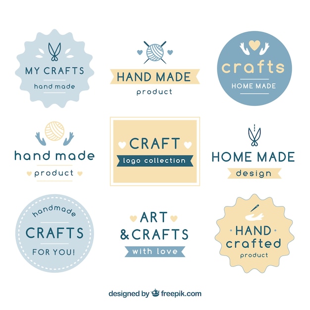 Nine logos for crafts