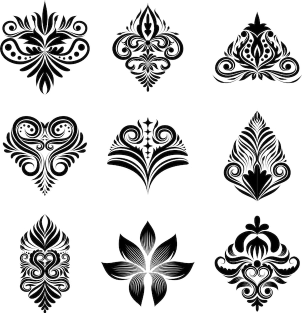 nine swash ornamental shape