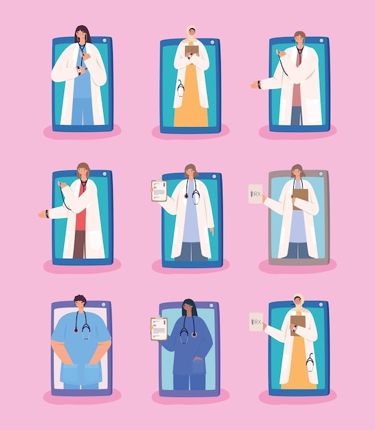 Nine virtual doctors