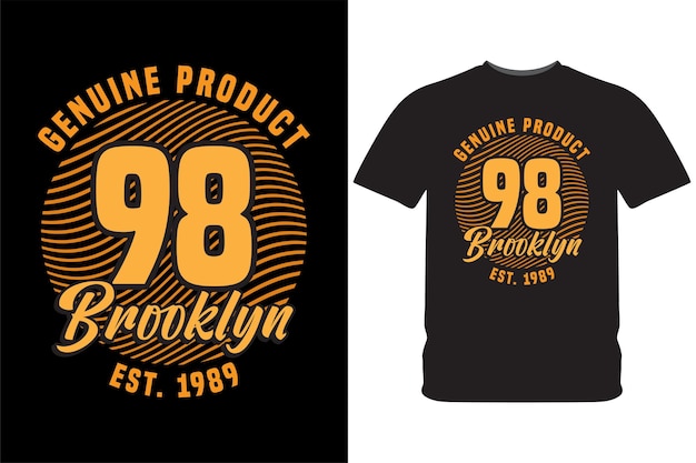 티셔츠 인쇄용 98 브루클린 대표팀 타이포그래피 디자인 일러스트레이션