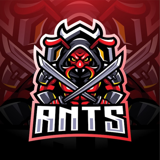 Ninja ants esport mascot logo