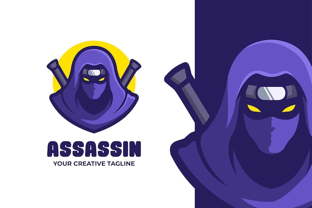 Logo personaggio mascotte ninja assassino