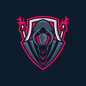 Premium Vector, Ninja esport gaming logo