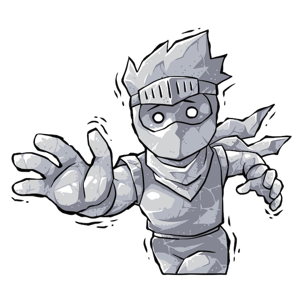 Ninja boy petrified curse.