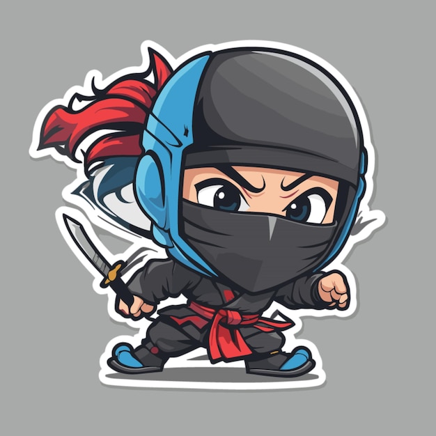 Ninja cartoon vector