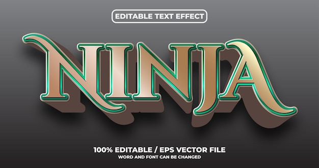 Ninja editable text effect