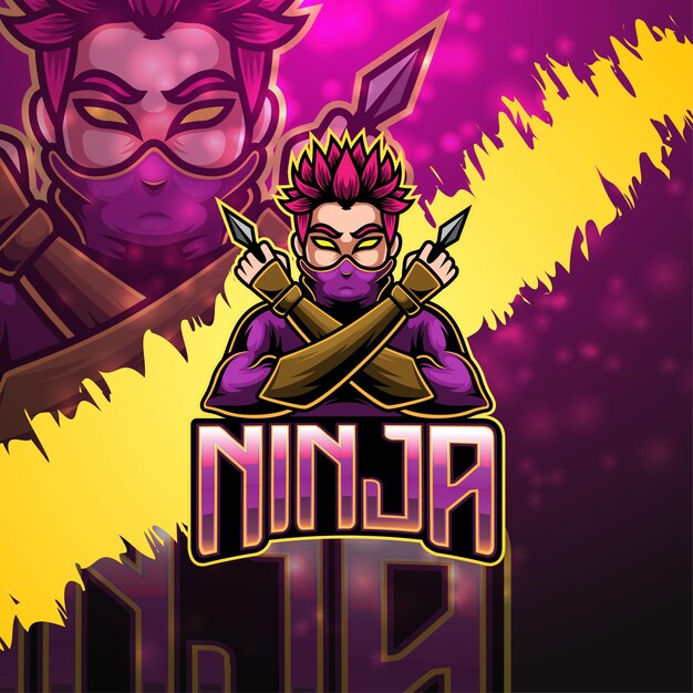 Ninja Esport 마스코트 로고 디자인