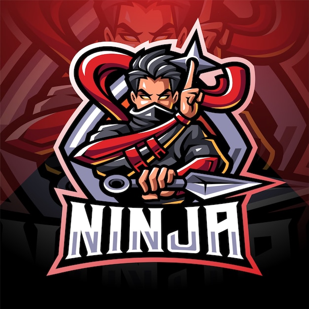 Ninja esport mascot logo 