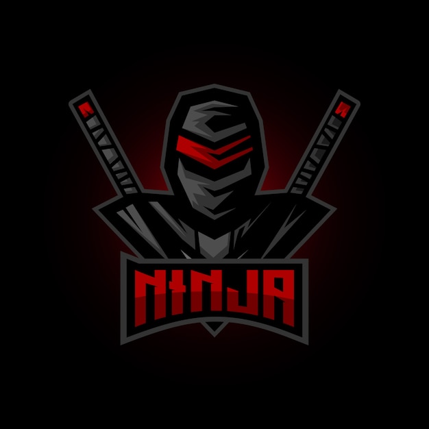 Vector ninja esports logo gaming mascot