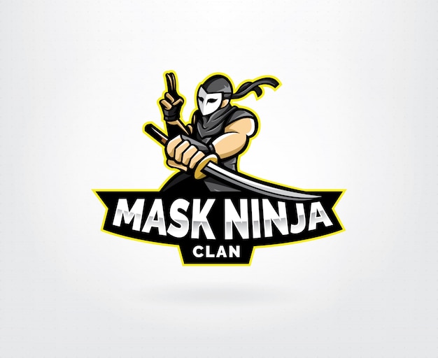 Ninja esports logo design mascotte