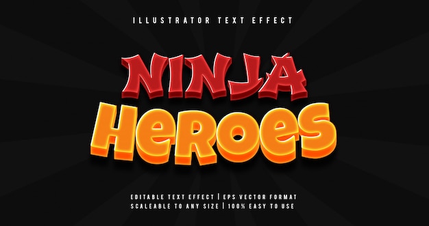 Ninja game title text style font effect