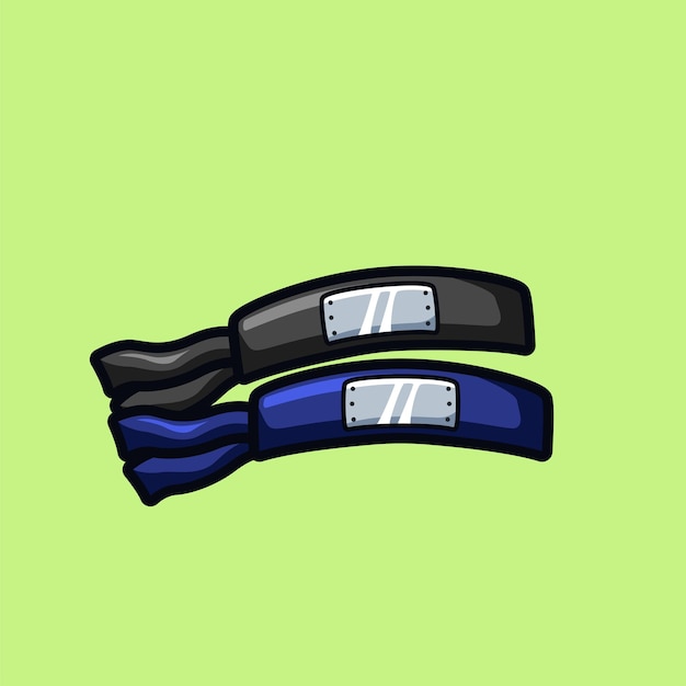 Ninja headband vettore di cartoni animati