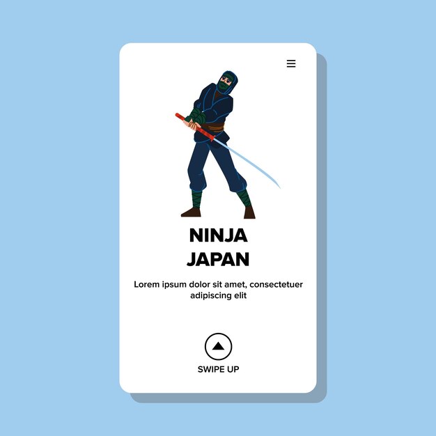 Ninja japan vector