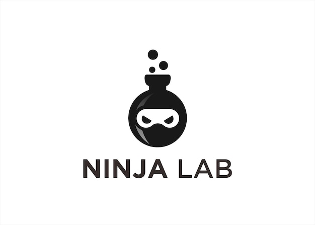 ninja lab logo ontwerp vectorillustratie