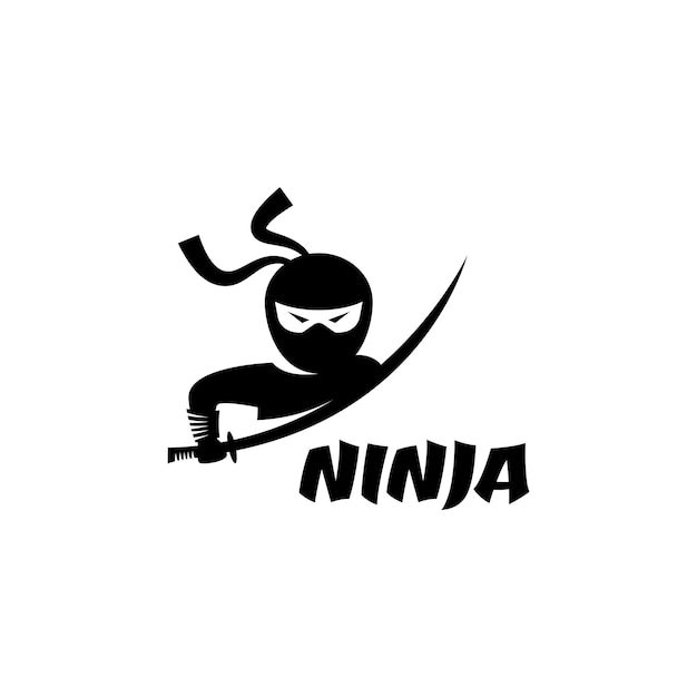 Modello di progettazione del logo ninja