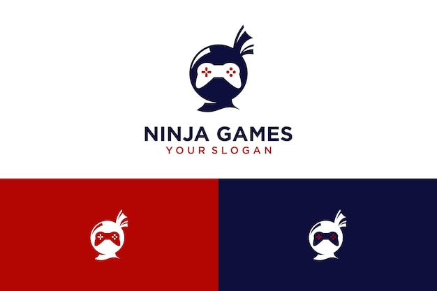 Ninja logo design with games