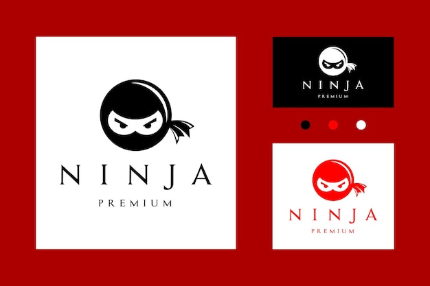 Ispirazione per il disegno vettoriale dell'icona del logo ninja