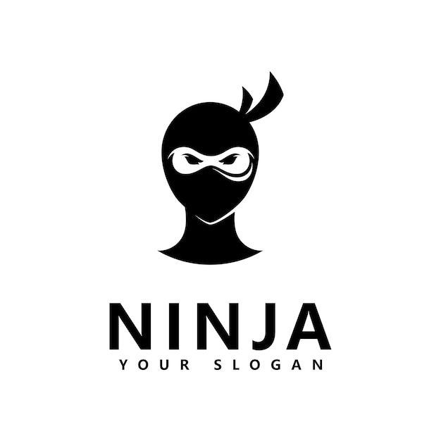 Vettore illustrazione di vettore dell'icona del logo ninja
