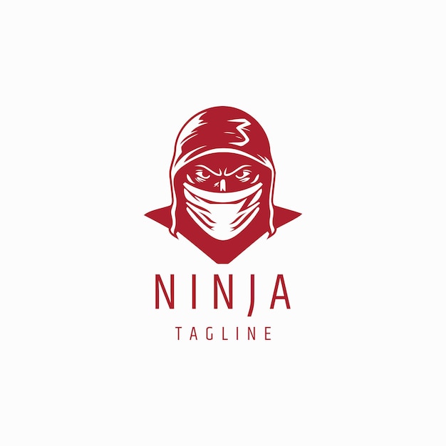 Vector ninja logo ontwerp vector illustratie