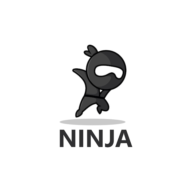 Ninja logo template design vettoriale, emblema, concetto di design, simbolo creativo, icona