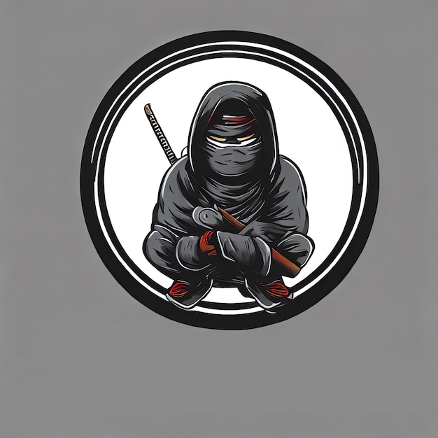 Ninja Logo Template Stylish Vector Design