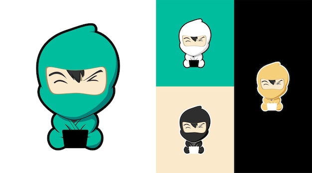 Ninja Mascot Cartoon Avatar  Character Design