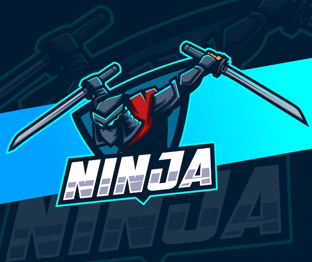 Logo esport mascotte ninja