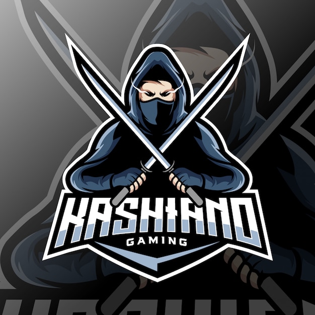 Logo esport ninja mascotte