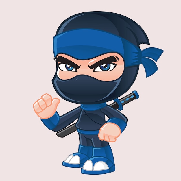 Illustrazione di ninja mascot