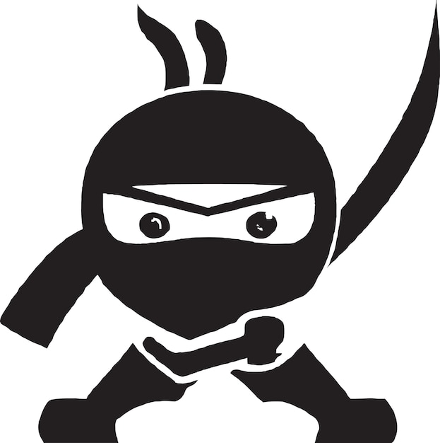 Vector ninja running vector icon design graphics