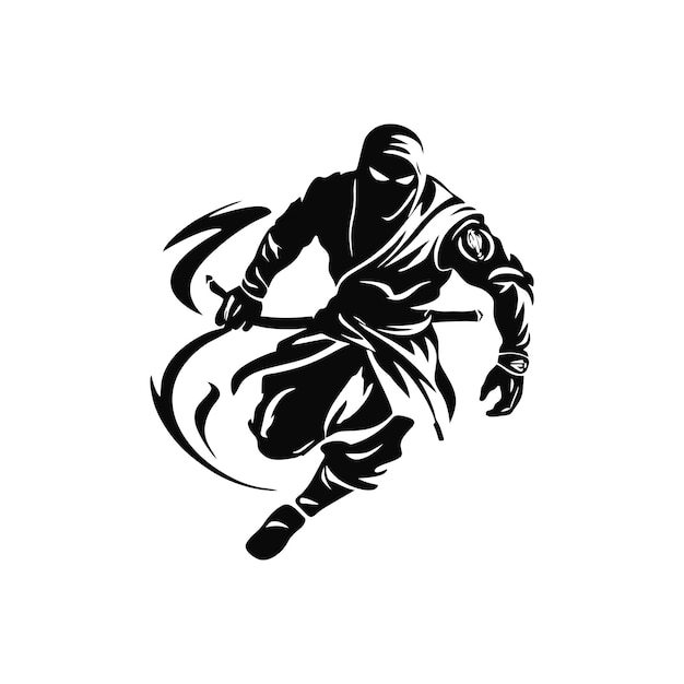 Vector ninja samurai illustration