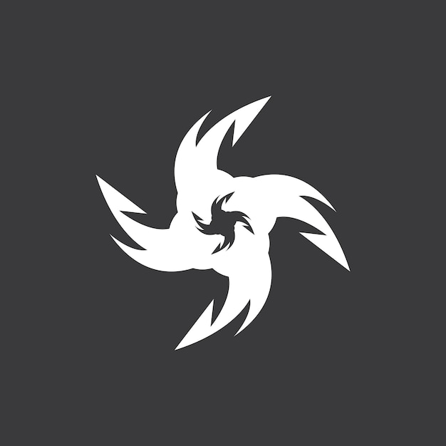Vector ninja shuriken logo vector sjabloon