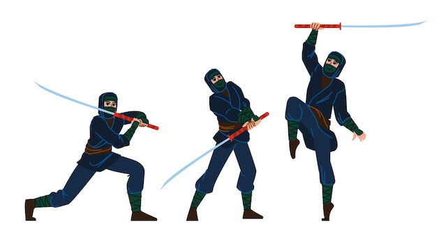 Ninja zwaard vector