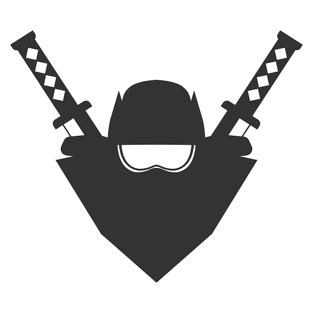 Vector the ninjas logo vector illustration